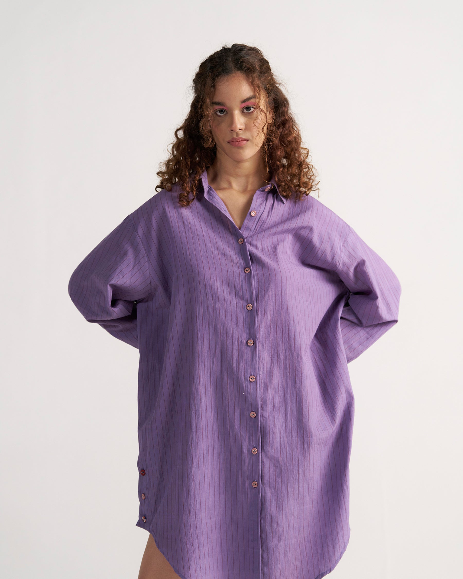 Sunday Classic Plum Page Shirt TOPS IKKIVI