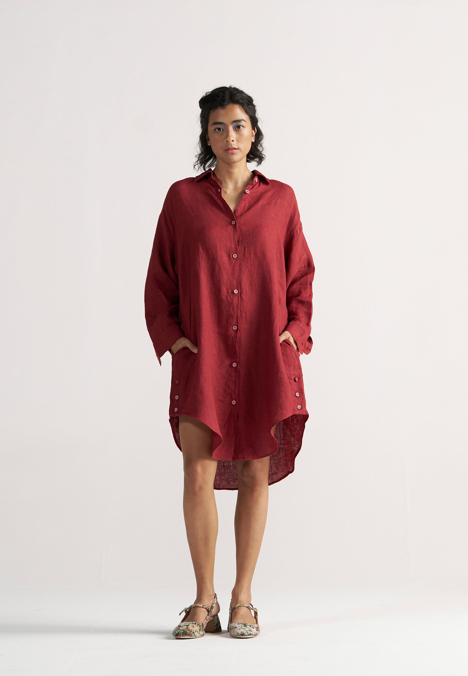 Sunday Classic Crimson Shirt TOPS IKKIVI