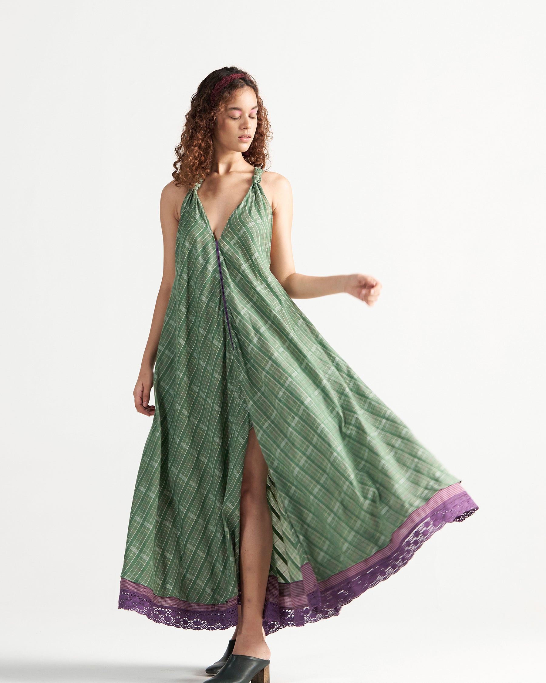 Madeleine Green Garden Maxi Dress DRESSES IKKIVI