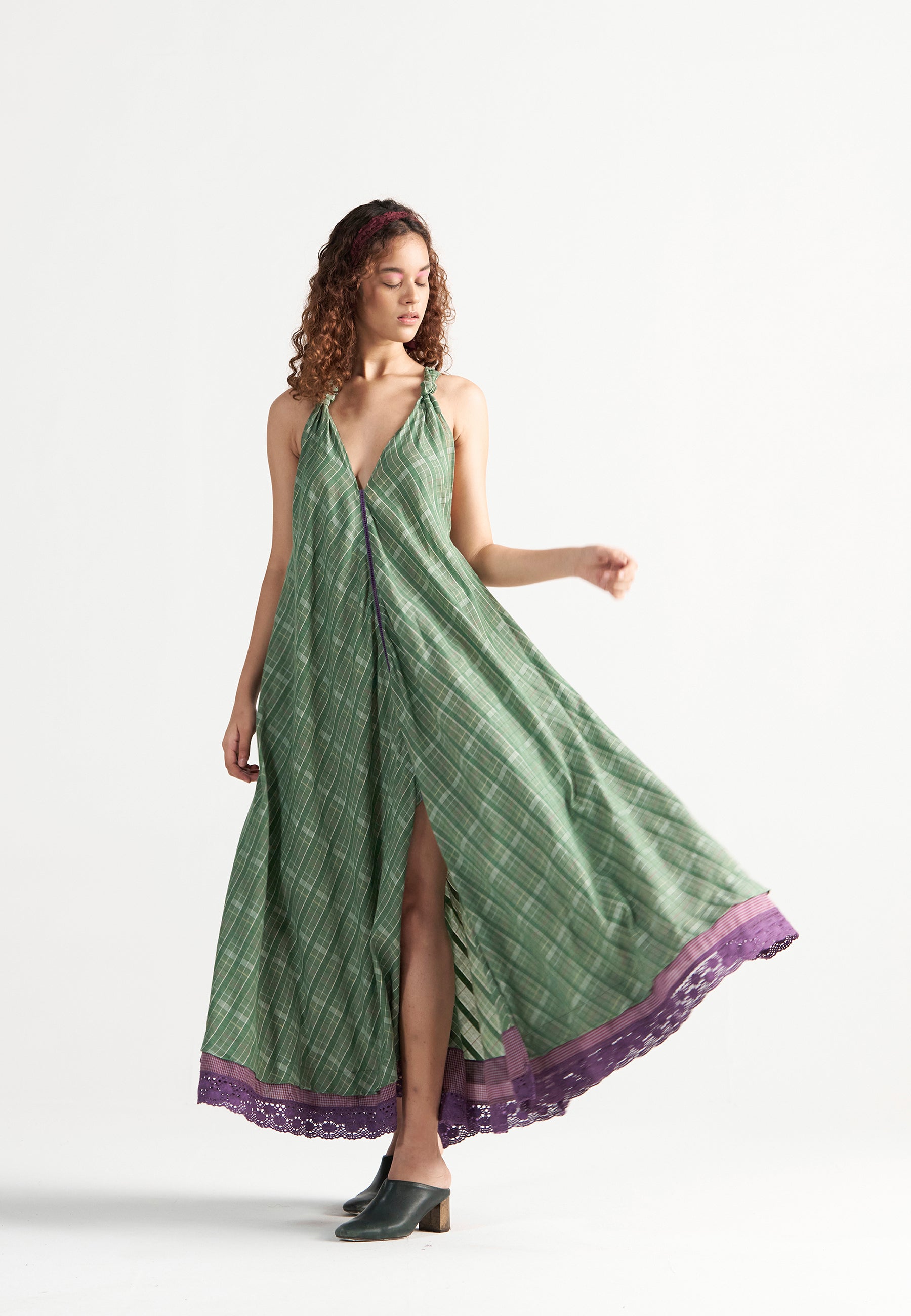 Madeleine Green Garden Maxi Dress DRESSES IKKIVI