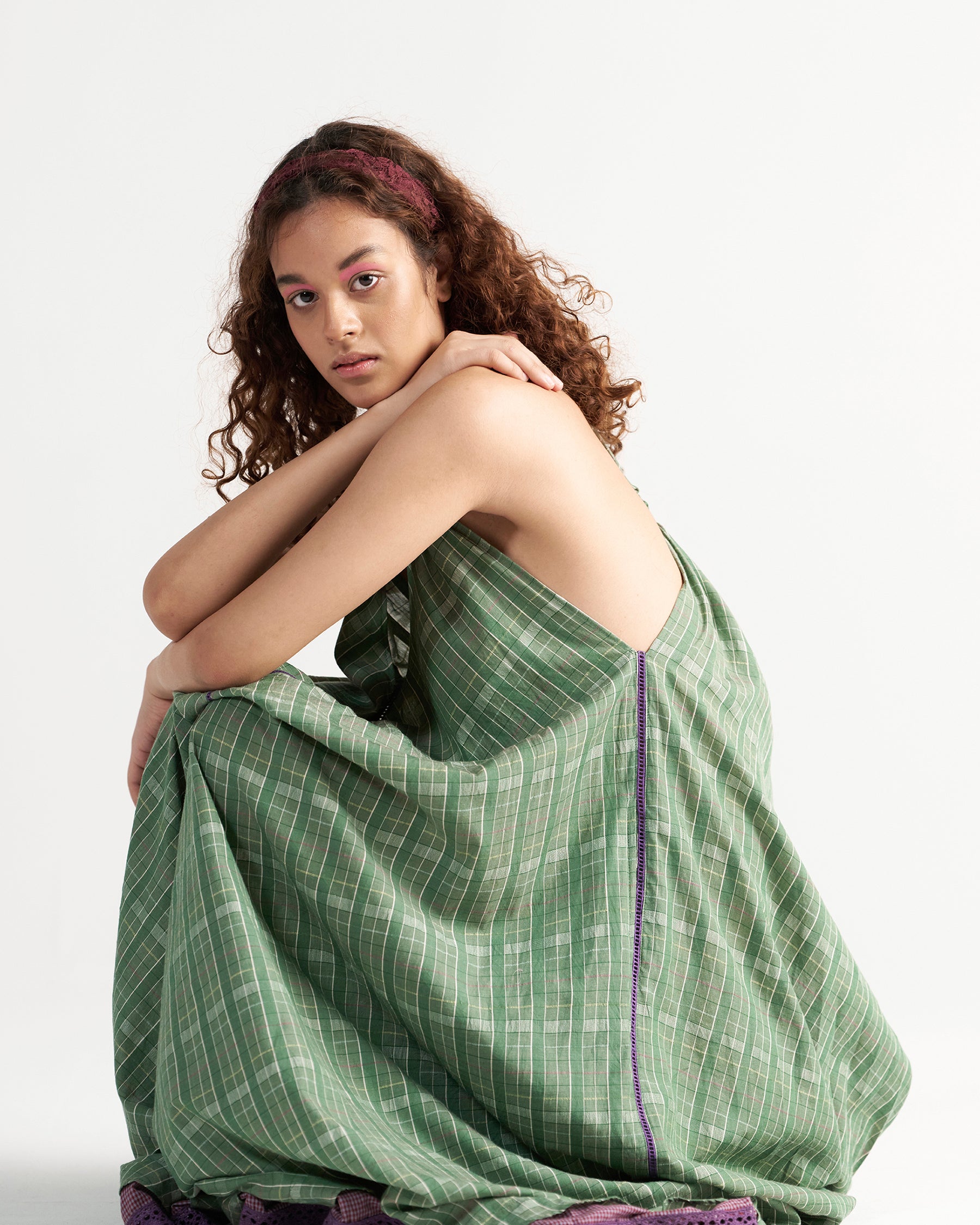 Madeleine Green Garden Maxi Dress DRESSES IKKIVI