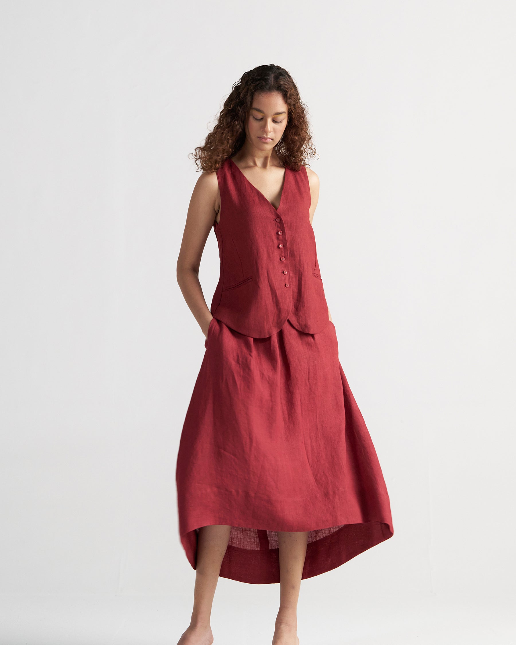 Afternoon Affair Crimson Co-ord Set SETS IKKIVI