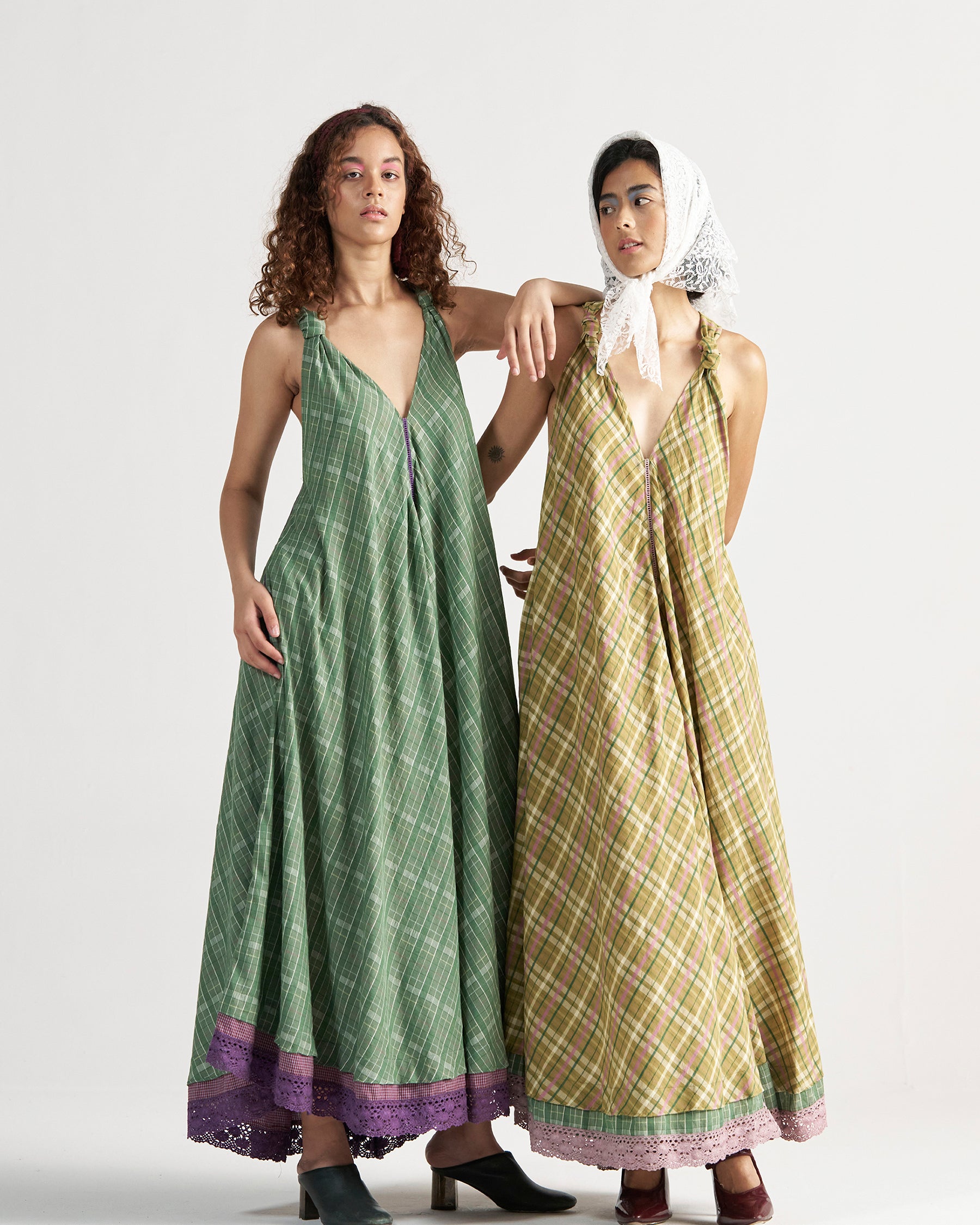 Madeleine Green Garden Maxi Dress DRESSES IKKIVI