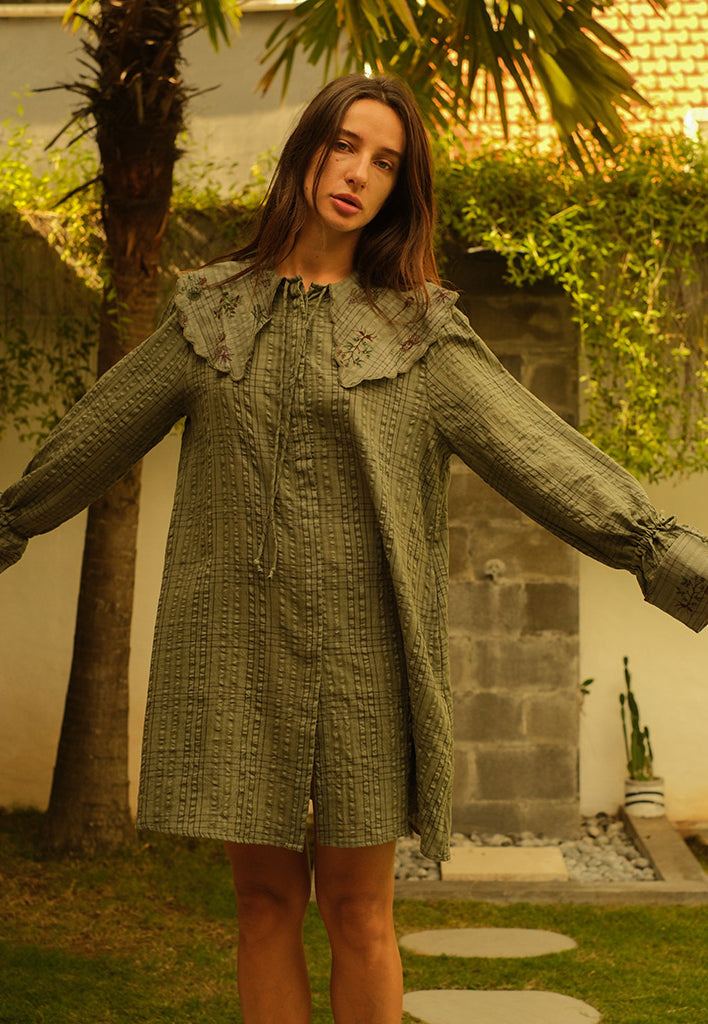 Olive Branch Mini Dress DRESSES Em and Shi