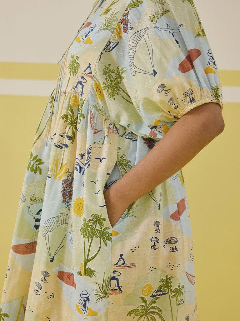 Paradise Wilds Lyocell Dress DRESSES SUI