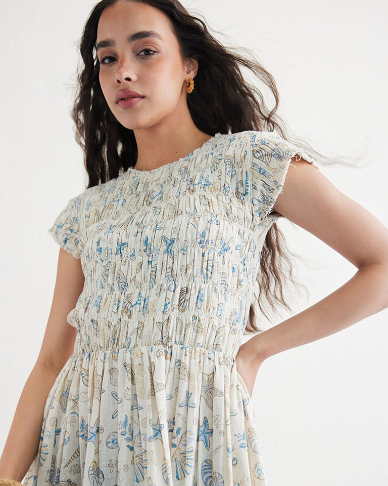 Pearly Ocean Maxi Dress DRESSES SUI
