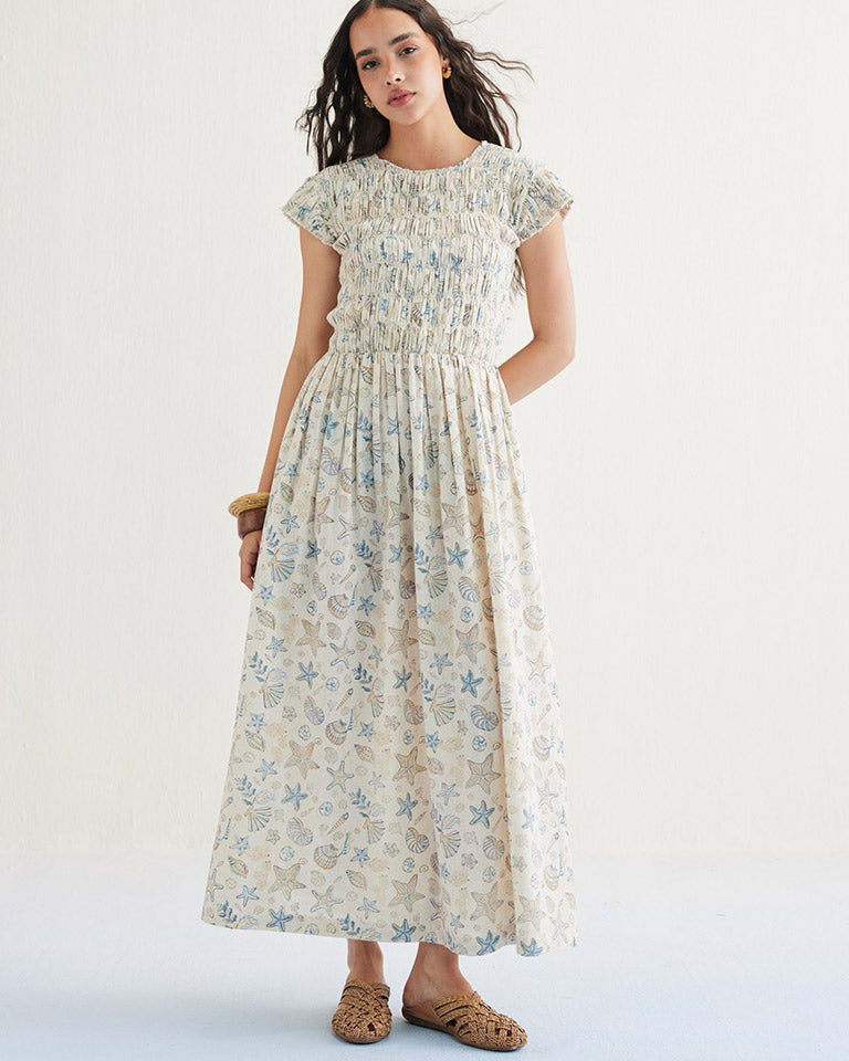 Pearly Ocean Maxi Dress DRESSES SUI