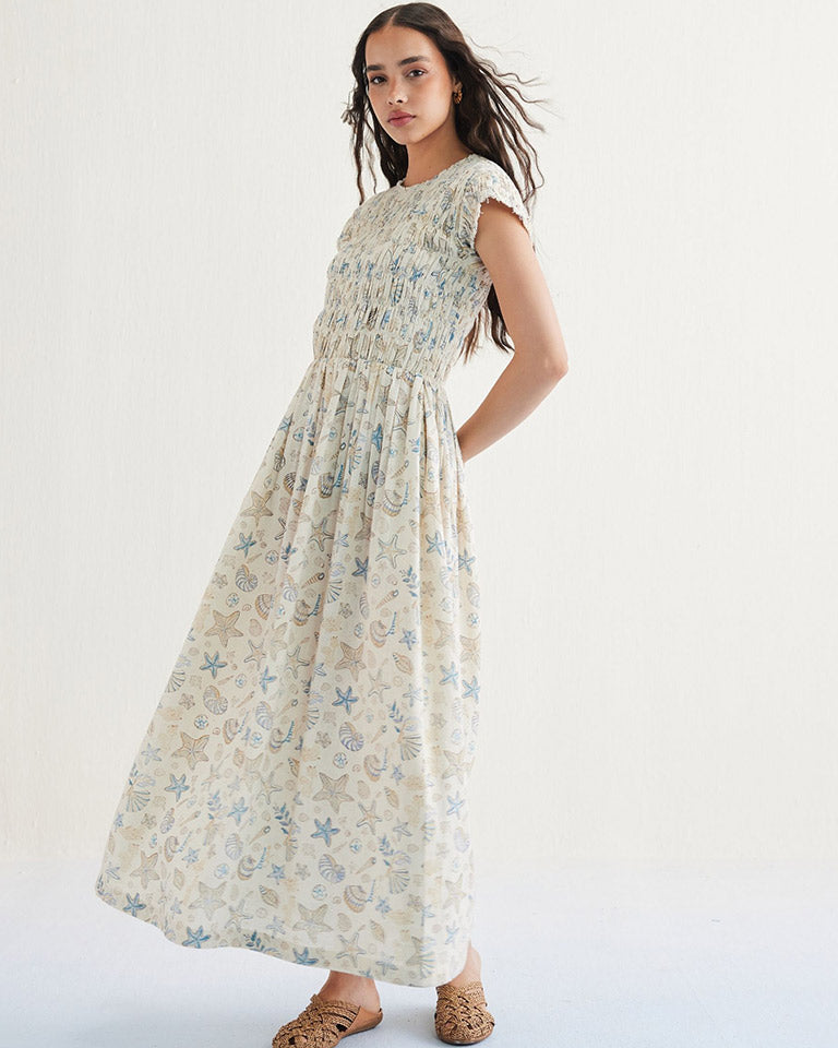 Pearly Ocean Maxi Dress DRESSES SUI