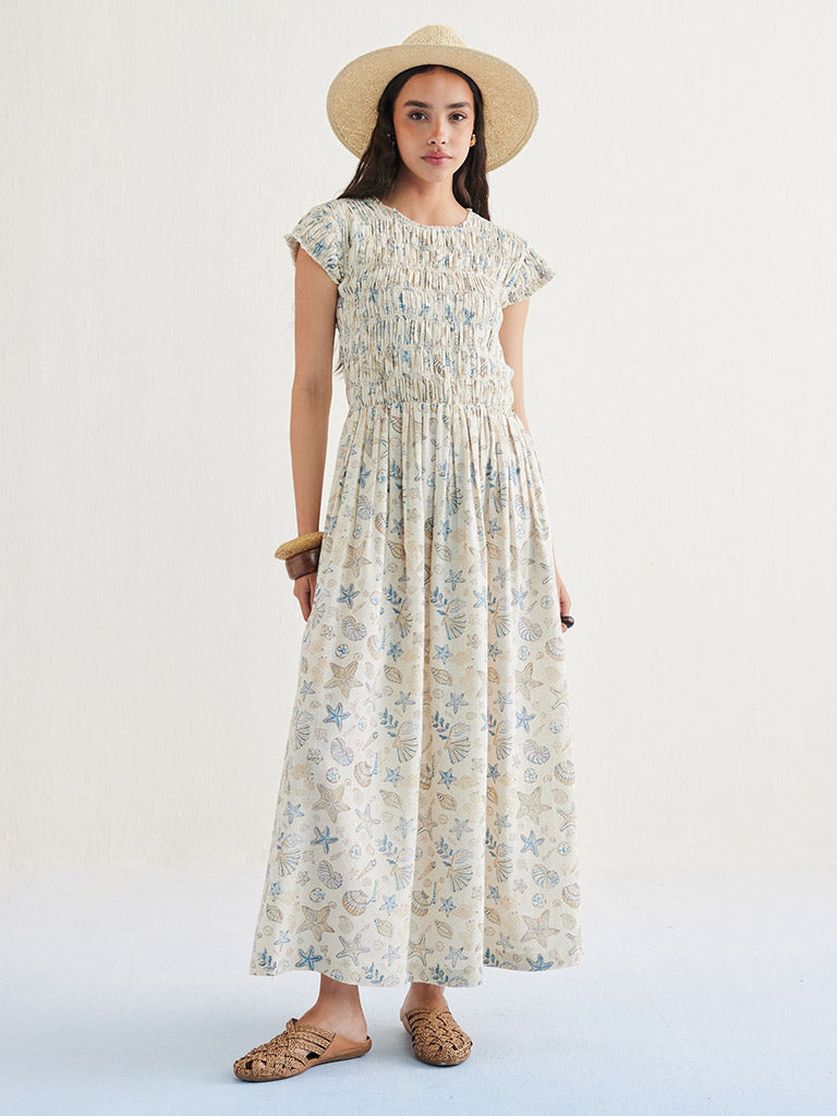 Pearly Ocean Maxi Dress DRESSES SUI