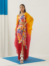 Load image into Gallery viewer, Hibiscus Organza Cape JACKETS IKKIVI   
