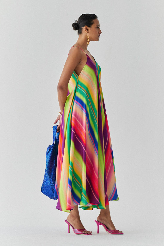 Rainbow Strappy Dress DRESSES IKKIVI
