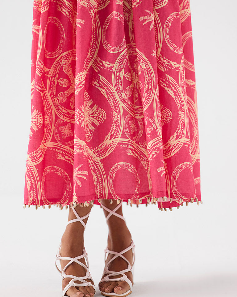 Areca Palm Ruching Dress DRESSES IKKIVI