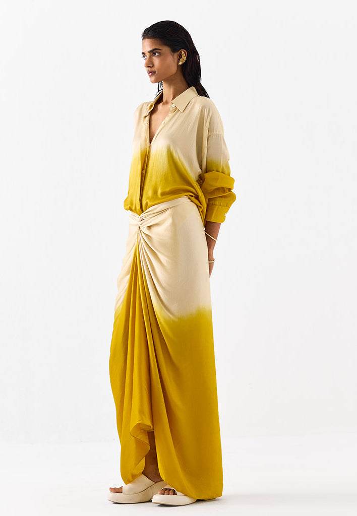 Dawn Draped Shirt Dress DRESSES IKKIVI