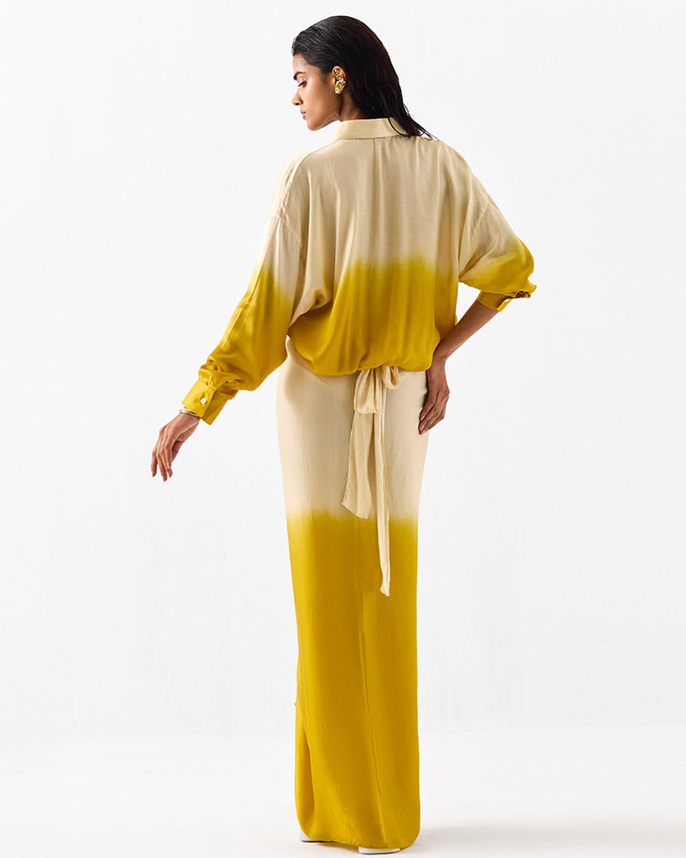 Dawn Draped Shirt Dress DRESSES IKKIVI