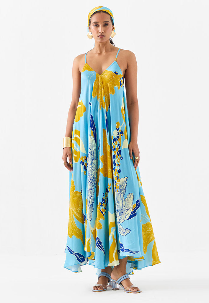 White Rose Strappy Dress DRESSES IKKIVI