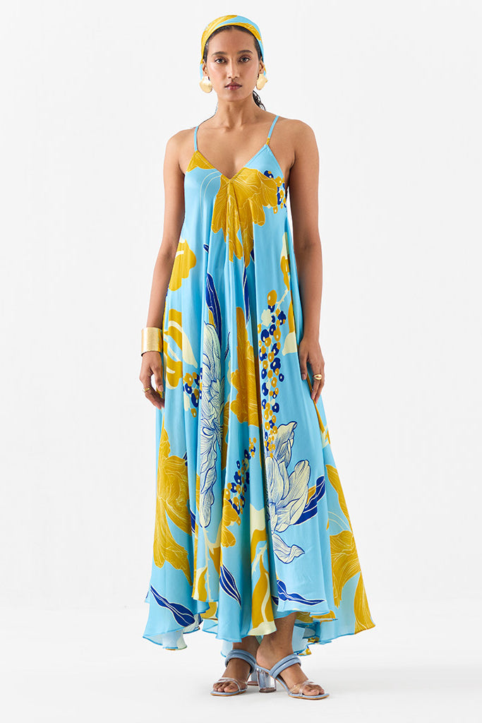 White Rose Strappy Dress DRESSES IKKIVI