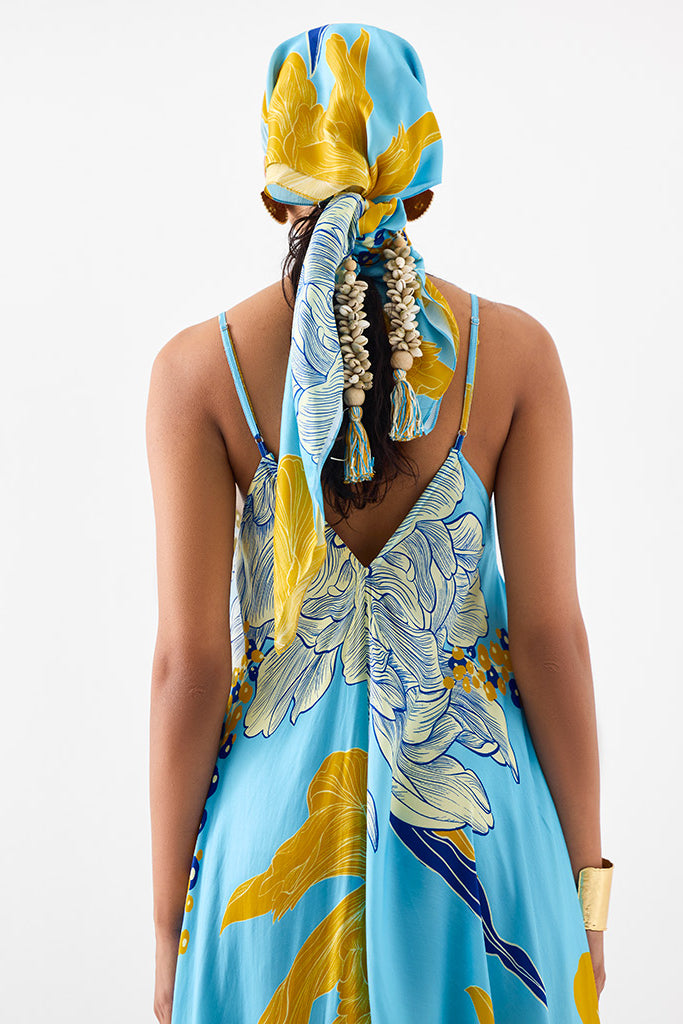 White Rose Strappy Dress DRESSES IKKIVI