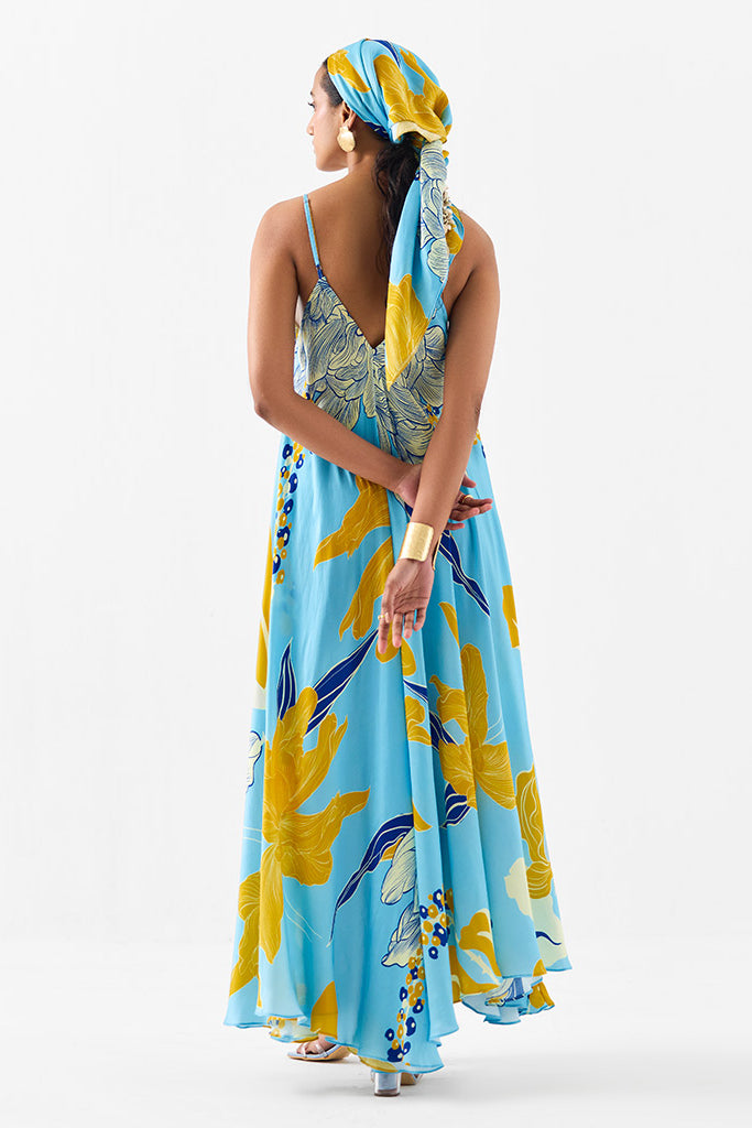 White Rose Strappy Dress DRESSES IKKIVI