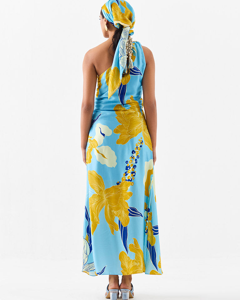 White Rose One Shoulder Dress DRESSES IKKIVI