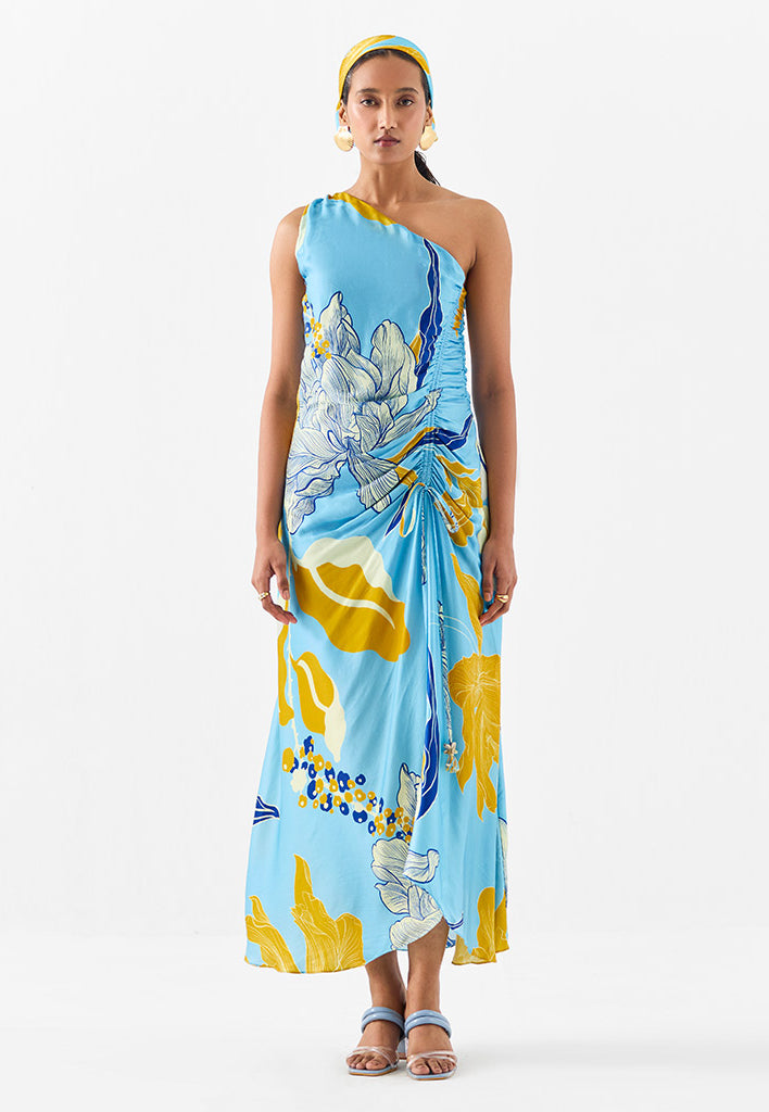 White Rose One Shoulder Dress DRESSES IKKIVI