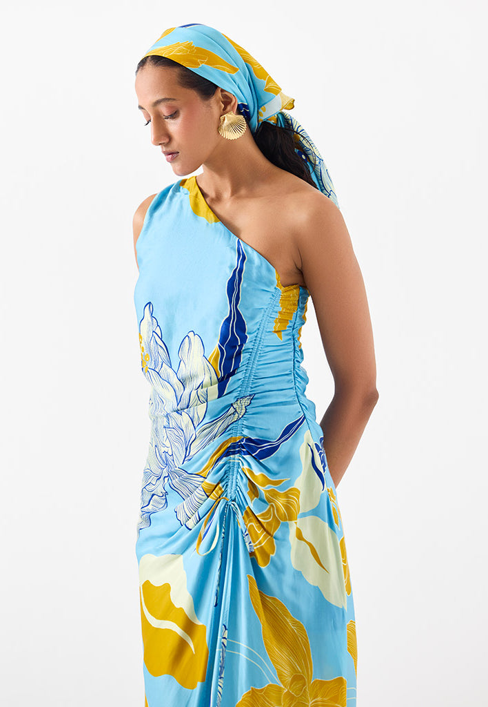 White Rose One Shoulder Dress DRESSES IKKIVI