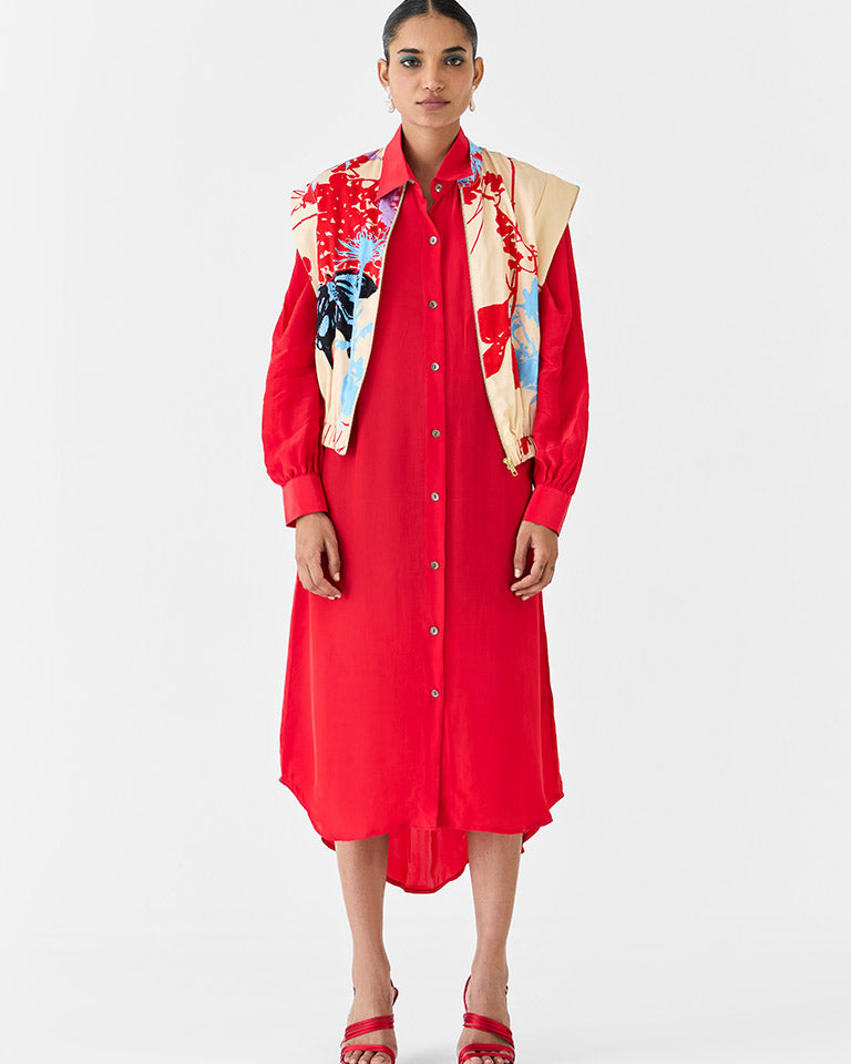 Cream Ikigai Bolero & Shirt Dress Set SETS IKKIVI