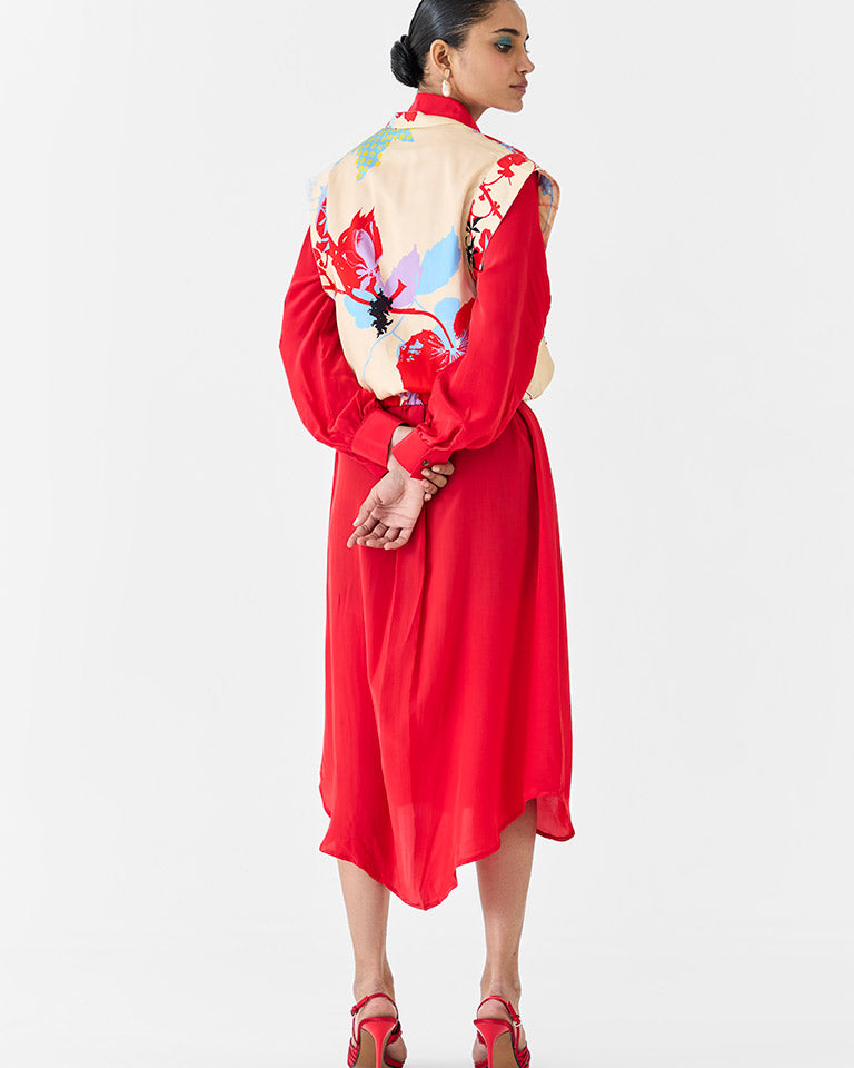 Cream Ikigai Bolero & Shirt Dress Set SETS IKKIVI