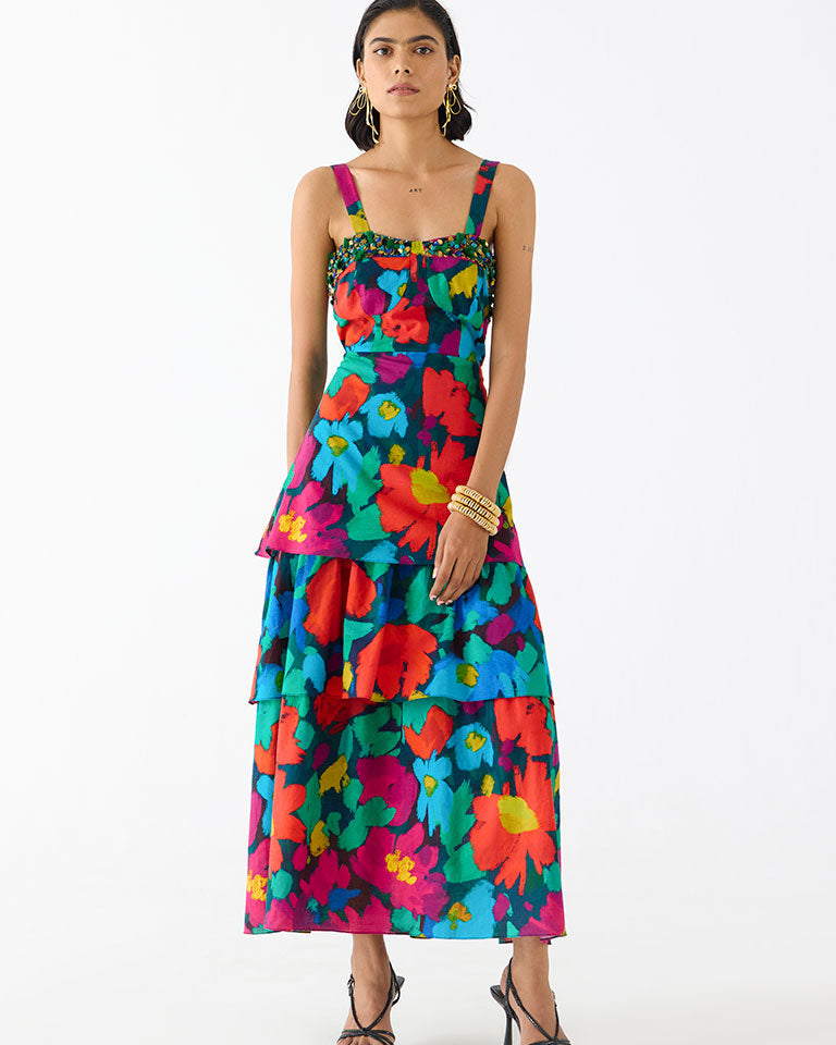 Anima Bustier Tiered Dress DRESSES IKKIVI