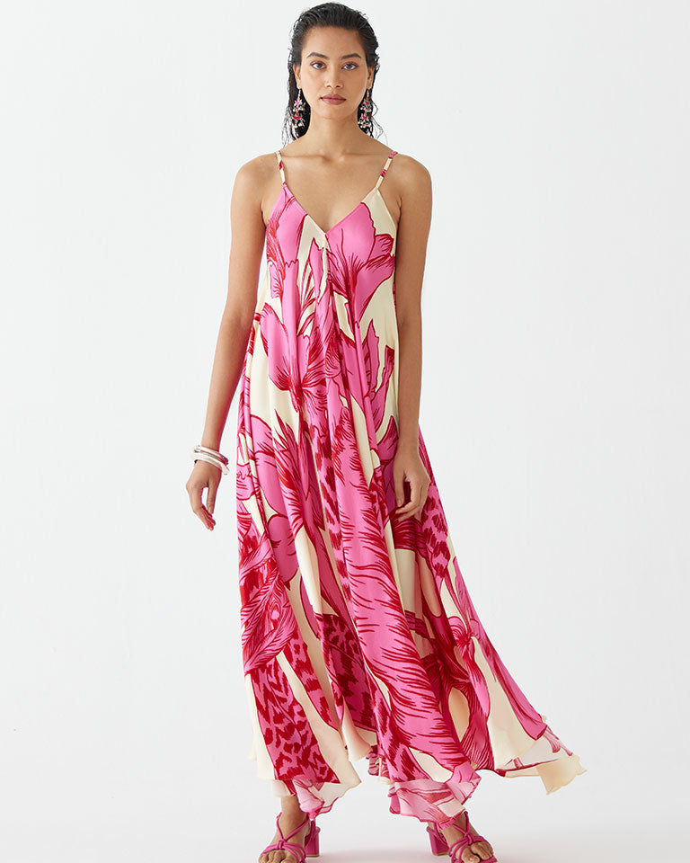 Pink Aphrodite Strappy Dress DRESSES IKKIVI