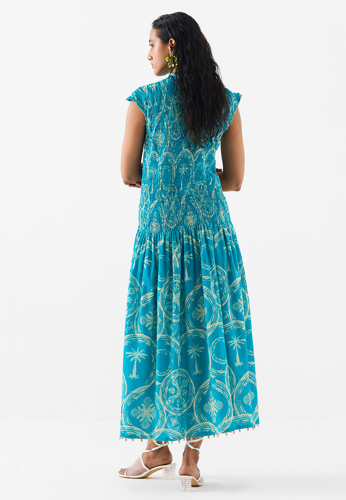 Coconut Palm Ruching Dress DRESSES IKKIVI