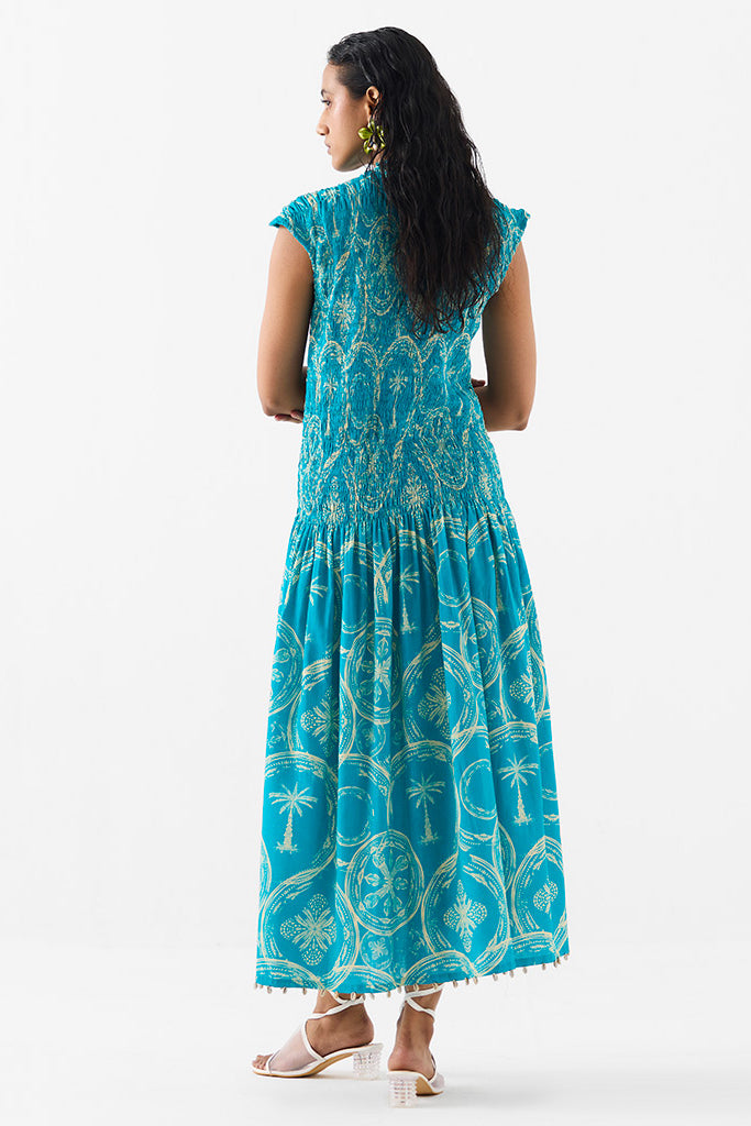 Coconut Palm Ruching Dress DRESSES IKKIVI