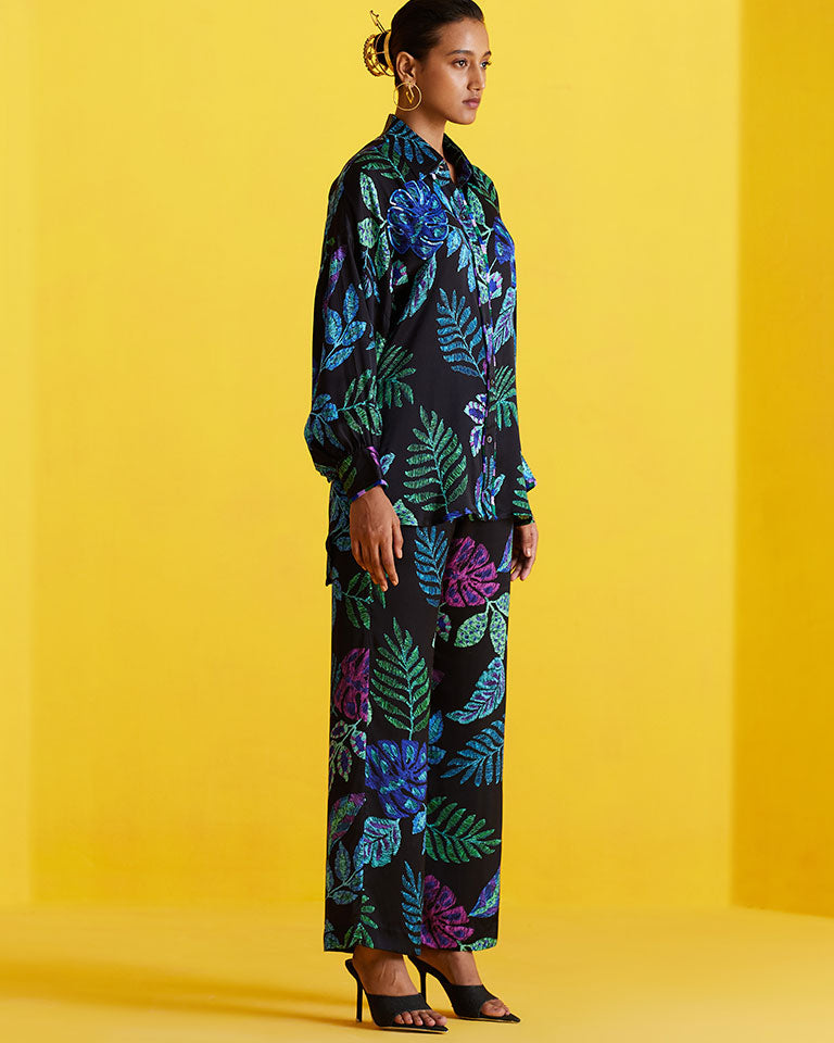 Black Jungle Shirt & Pants Set SETS IKKIVI