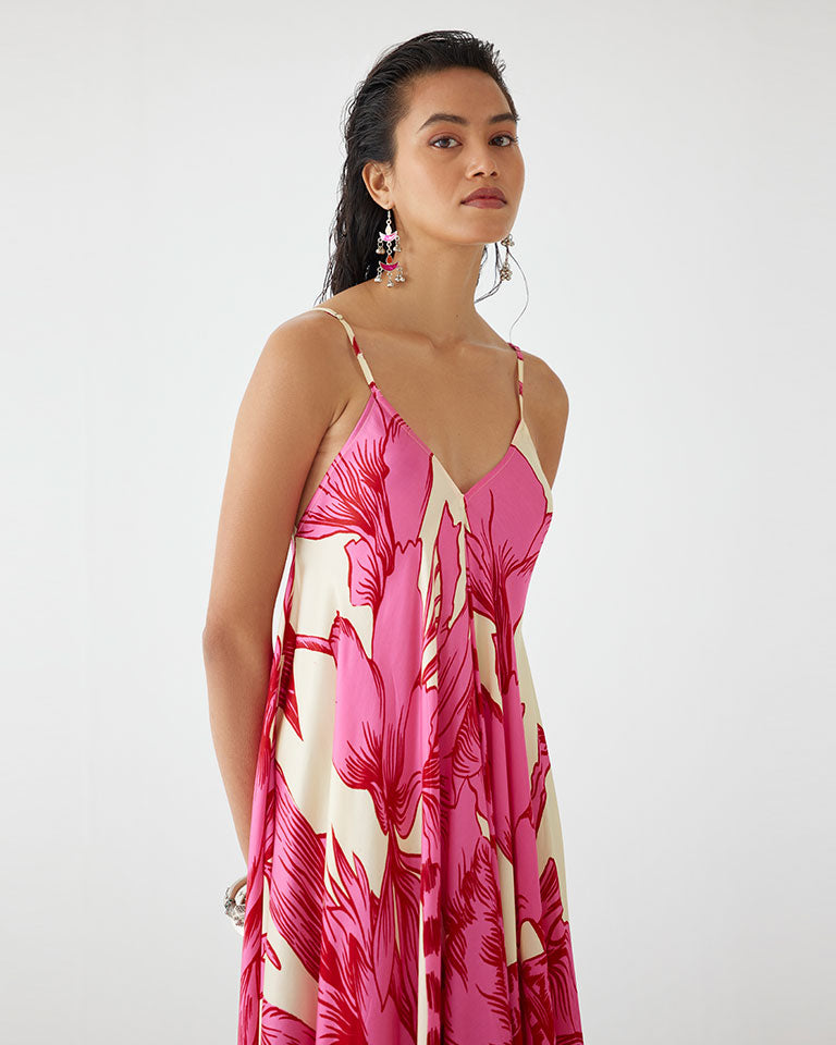 Pink Aphrodite Strappy Dress DRESSES IKKIVI