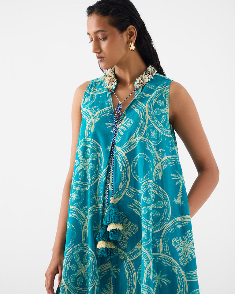 Coconut Palm A-Line Dress DRESSES IKKIVI