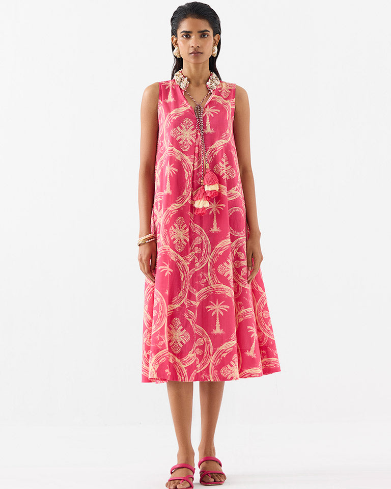 Areca Palm A-Line Dress DRESSES IKKIVI