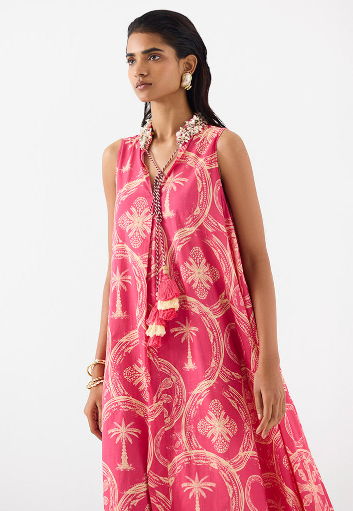 Areca Palm A-Line Dress DRESSES IKKIVI