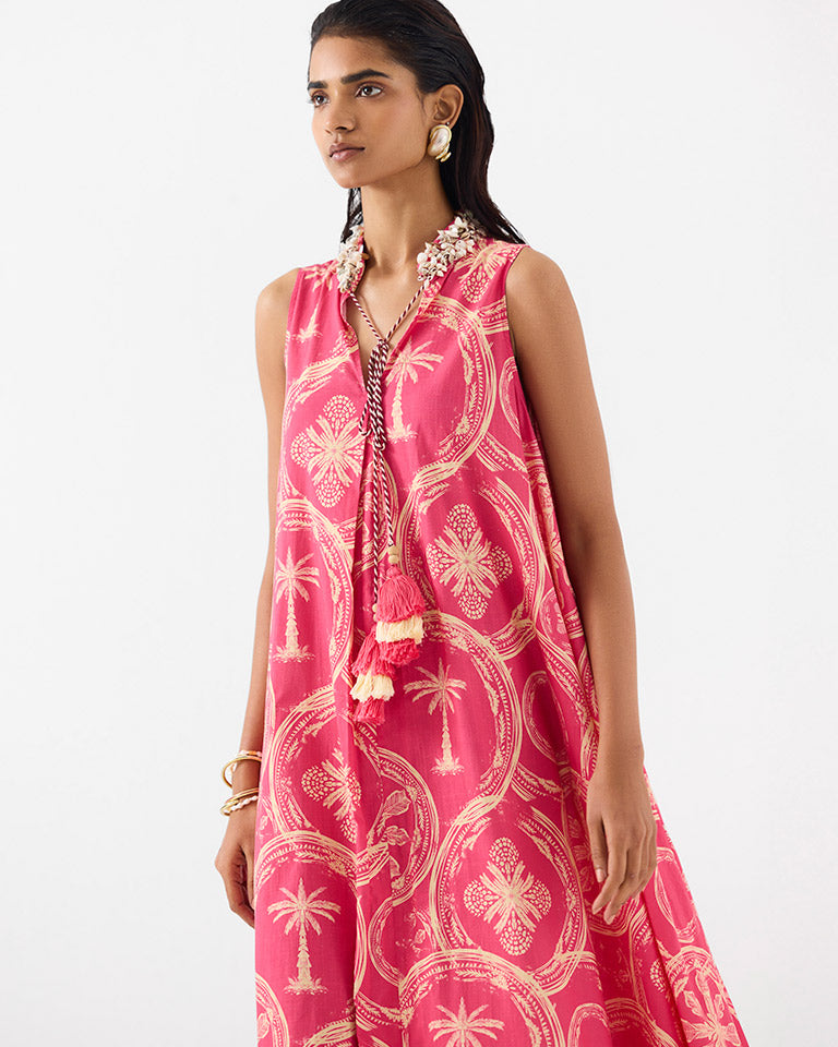 Areca Palm A-Line Dress DRESSES IKKIVI