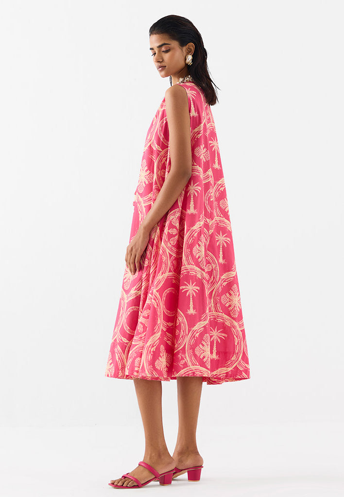 Areca Palm A-Line Dress DRESSES IKKIVI