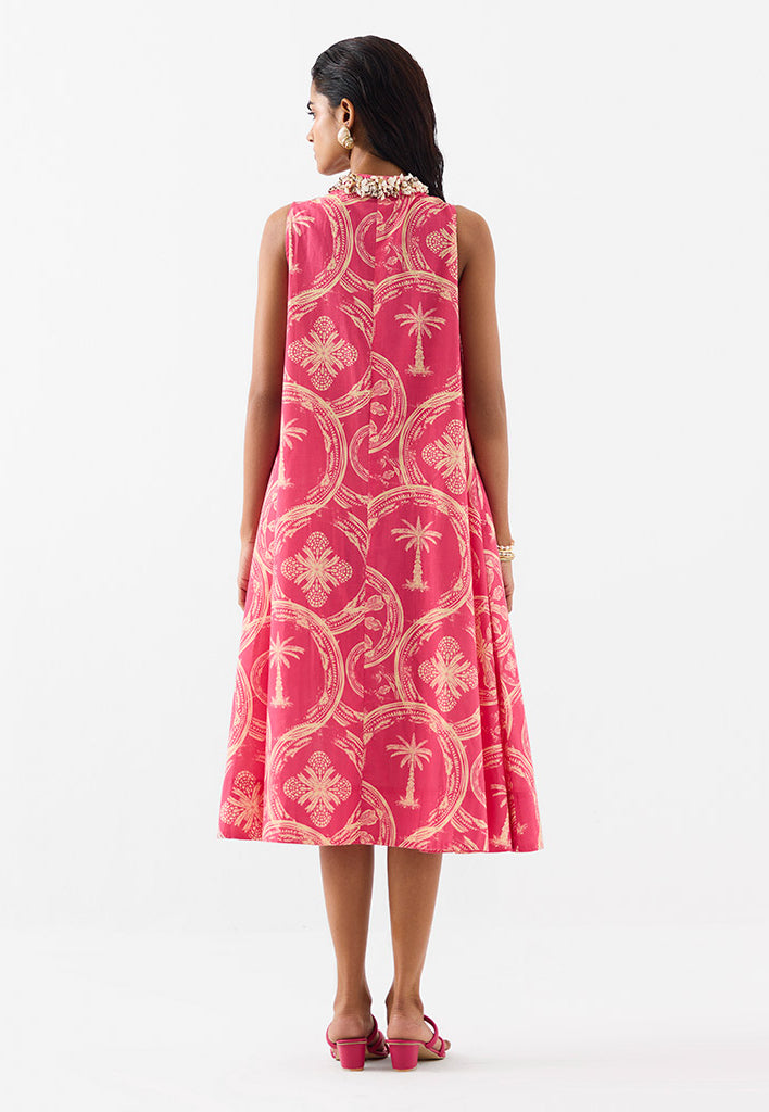 Areca Palm A-Line Dress DRESSES IKKIVI