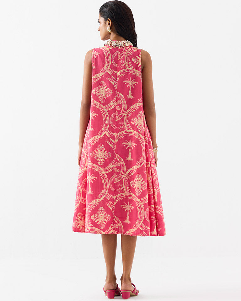 Areca Palm A-Line Dress DRESSES IKKIVI