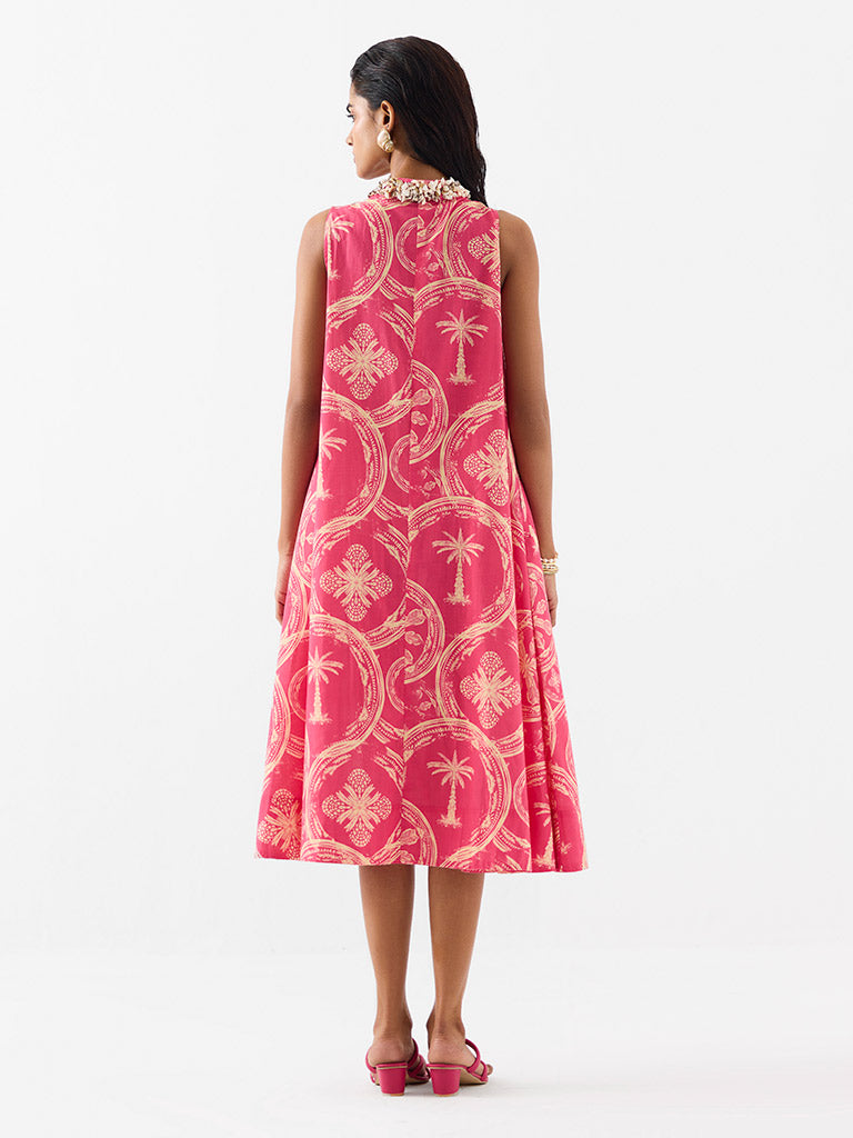 Areca Palm A-Line Dress DRESSES IKKIVI