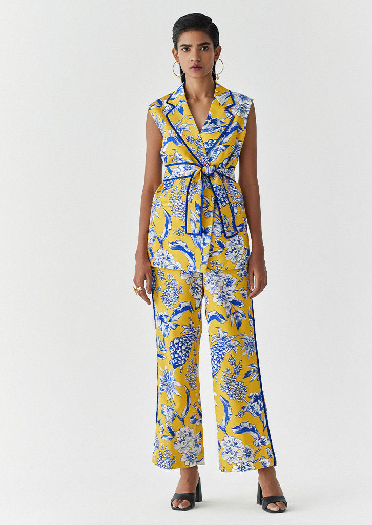 Yellow Pineapple Blazer Co-ord Set SETS IKKIVI