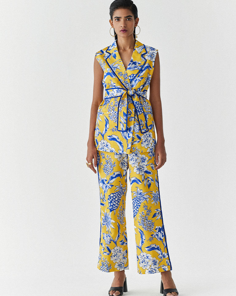 Yellow Pineapple Blazer Co-ord Set SETS IKKIVI