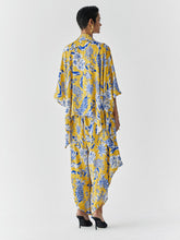 Load image into Gallery viewer, Yellow Pineapple Organza Draw String Cape JACKETS IKKIVI   

