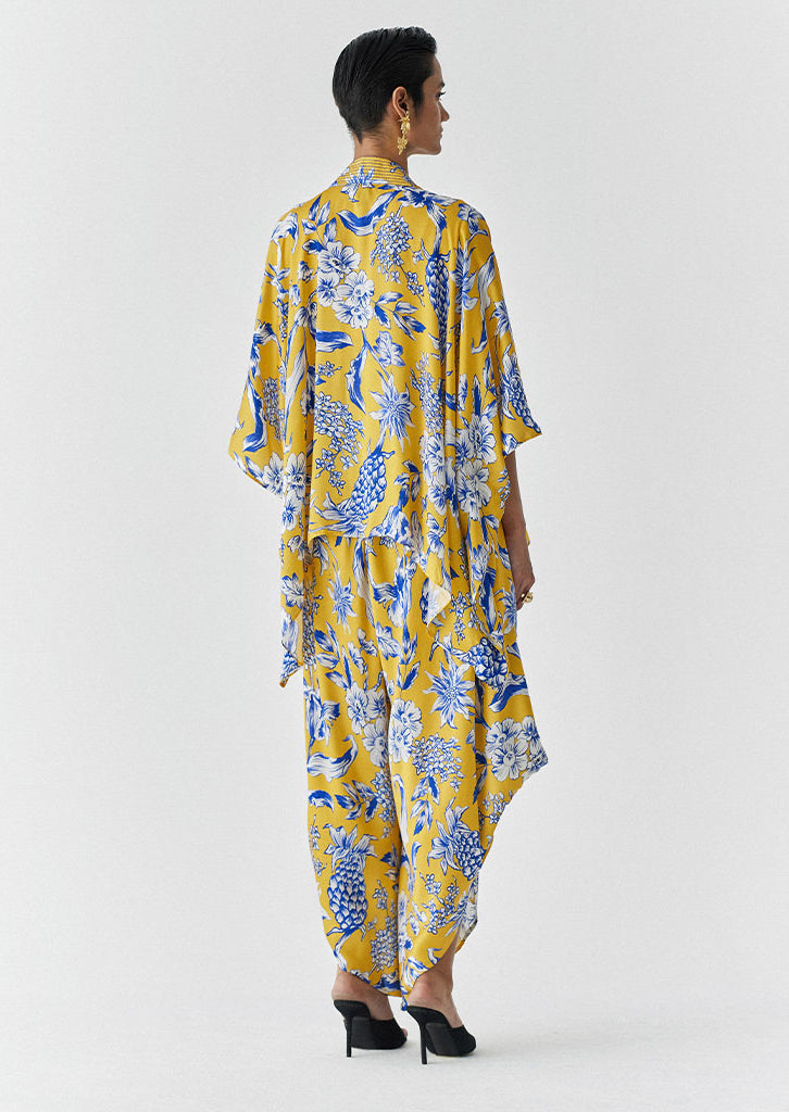 Yellow Pineapple Jumpsuit & Cape Set SETS IKKIVI