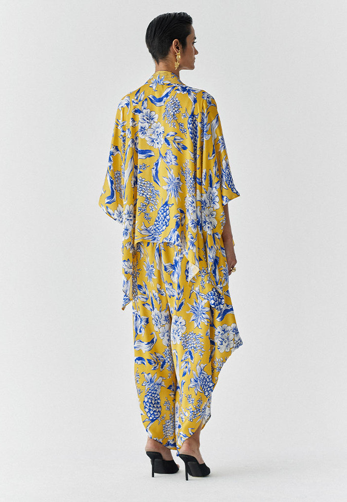 Yellow Pineapple Jumpsuit & Cape Set SETS IKKIVI