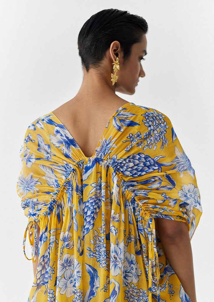 Yellow Pineapple Jumpsuit & Cape Set SETS IKKIVI