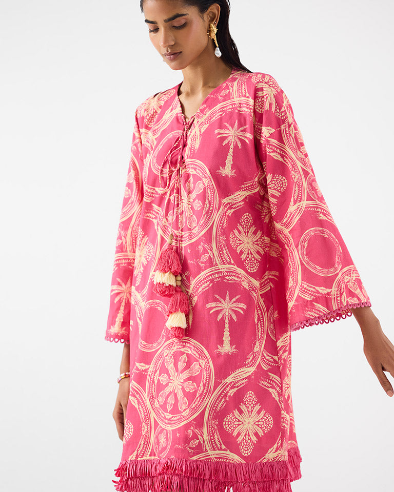 Areca Palm Sleeves Dress DRESSES IKKIVI