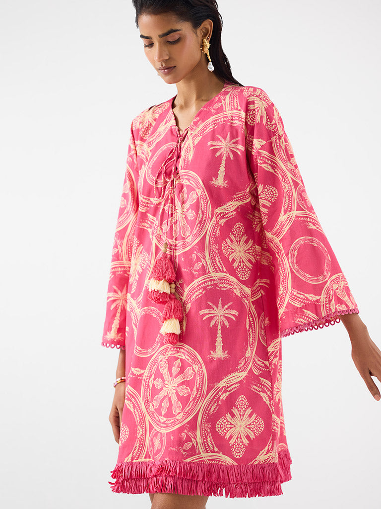 Areca Palm Sleeves Dress DRESSES IKKIVI