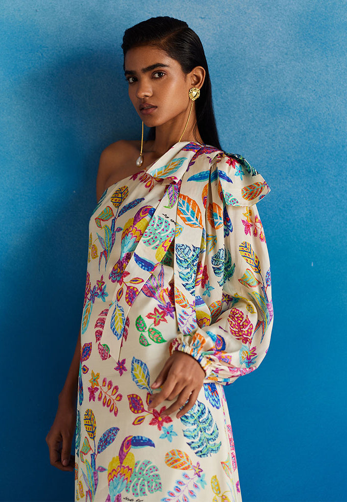 Amazon One Shoulder Dress DRESSES IKKIVI